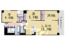 アライズ西院 3LDKの間取図画像