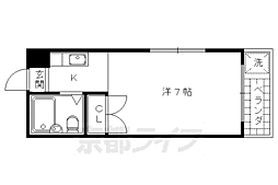 バルーンクラブ2 1Kの間取図画像