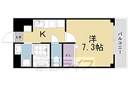 サンリットウメヅ 1Kの間取図画像