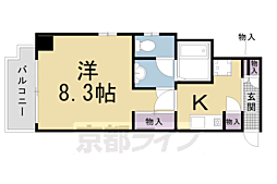 サンシティ御所西 1Kの間取図画像