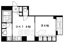 イーグルコート烏丸御池ルミエ 1DKの間取図画像