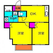 メゾンドフルールII 101号室 ｜ 埼玉県鴻巣市鎌塚２丁目10-3（賃貸アパート2DK・1階・43.30㎡） その2