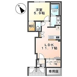 間取図画像 1LDK