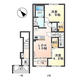 間取図画像 2LDK