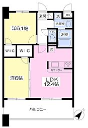 ランドマーク松島 2LDKの間取図画像