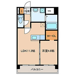WISTERIA SUITE 1LDKの間取図画像