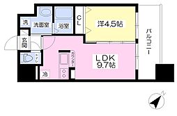 ランドマーク松島 1LDKの間取図画像