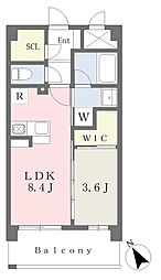 ラヴニール 1LDKの間取図画像