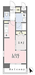 グランフォーレラグゼ箱崎 1LDKの間取図画像