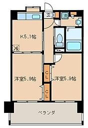 クリムゾン吉塚 2Kの間取図画像