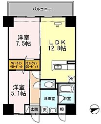 THYME 2LDKの間取図画像