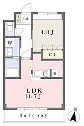 ドルチェビータ 1LDKの間取図画像