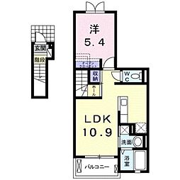 レジデンス大門 1LDKの間取図画像