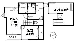 アットイーズ三苫駅前 1LDKの間取図画像