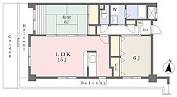 パインケープ11 2LDKの間取図画像