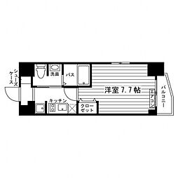 ARTIS仙台花京院 2階1Kの間取り