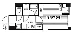 ラフィーユ北六番丁 1Kの間取図画像