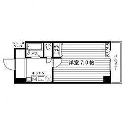 コンフォート河原町 1Kの間取図画像