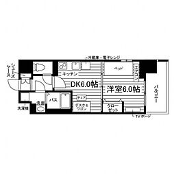 ペアレス泉高森パーク 1DKの間取図画像