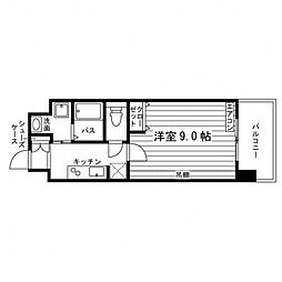 GloryCourt盛岡駅前 1Kの間取図画像