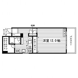 UEDAMOA 1Kの間取図画像