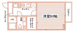 アネックス2 1Kの間取図画像