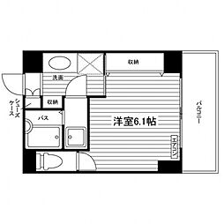 ツークライゼ南黒川[食事付き] 3階ワンルームの間取り