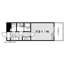 リリーズタワー新百合ケ丘 1Kの間取図画像