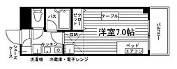 ユニエトワール向ヶ丘遊園 1Kの間取図画像