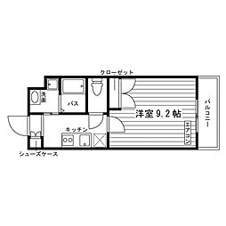 ポーローニアレジデンス 1Kの間取図画像