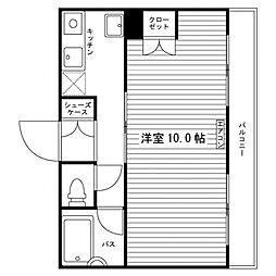 秋津学生マンション 1Kの間取図画像