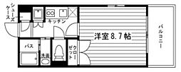 グランエターナ長崎大学前 1Kの間取図画像