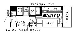 (仮称)学生会館 Uni E'meal 佐賀大学前 1Kの間取図画像