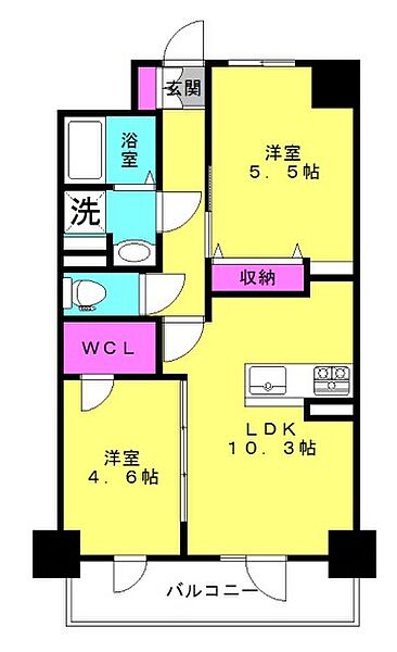 ファーストエフレシア高砂駅前 902｜兵庫県高砂市高砂町浜田町1丁目(賃貸マンション2LDK・9階・46.52㎡)の写真 その2