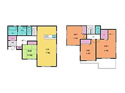 野田市木野崎　中古一戸建て 4LDKの間取り