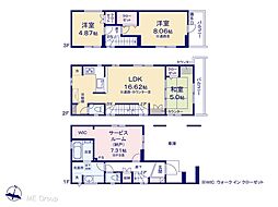 足立区佐野2丁目　新築一戸建て　全3棟