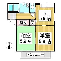 キャンベルA  ｜ 長野県上田市本郷（賃貸アパート2K・1階・42.80㎡） その2