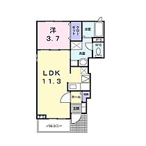 長野県上田市上丸子（賃貸アパート1LDK・1階・37.13㎡） その2