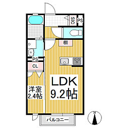 EarlGrey 2階1LDKの間取り