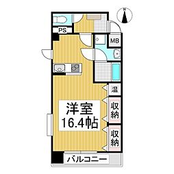 シティドエル ワンルームの間取図画像