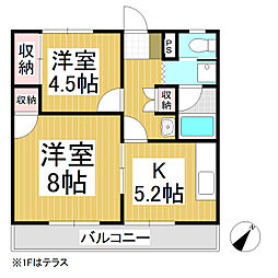 ハイツKTJ 2Kの間取図画像