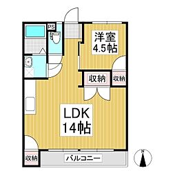 サンライズドリーム 1LDKの間取図画像