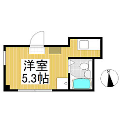 コーポ中央 ワンルームの間取図画像
