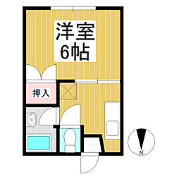 コーポあるまっと 1Kの間取図画像