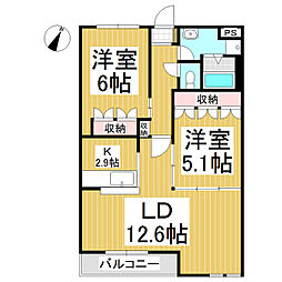 DL.South・wave2 2LDKの間取図画像