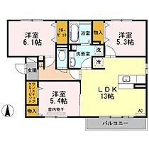 イーストピア手城 205 ｜ 広島県福山市手城町4丁目9-60（賃貸アパート3LDK・2階・70.95㎡） その2