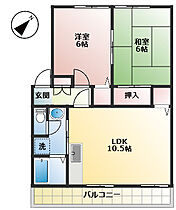 ローズロード多治米 302 ｜ 広島県福山市多治米町4丁目20-4（賃貸アパート2LDK・3階・52.49㎡） その2