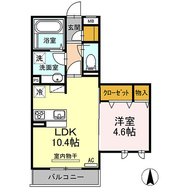 メルヴェーユ 202｜広島県福山市南本庄2丁目(賃貸アパート1LDK・2階・40.26㎡)の写真 その2