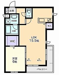 アビタシオンボニータ 1LDKの間取図画像