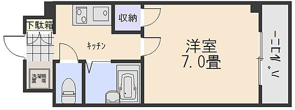 アドラー隅本 ｜広島県広島市安佐南区上安２丁目(賃貸マンション1K・2階・22.68㎡)の写真 その2